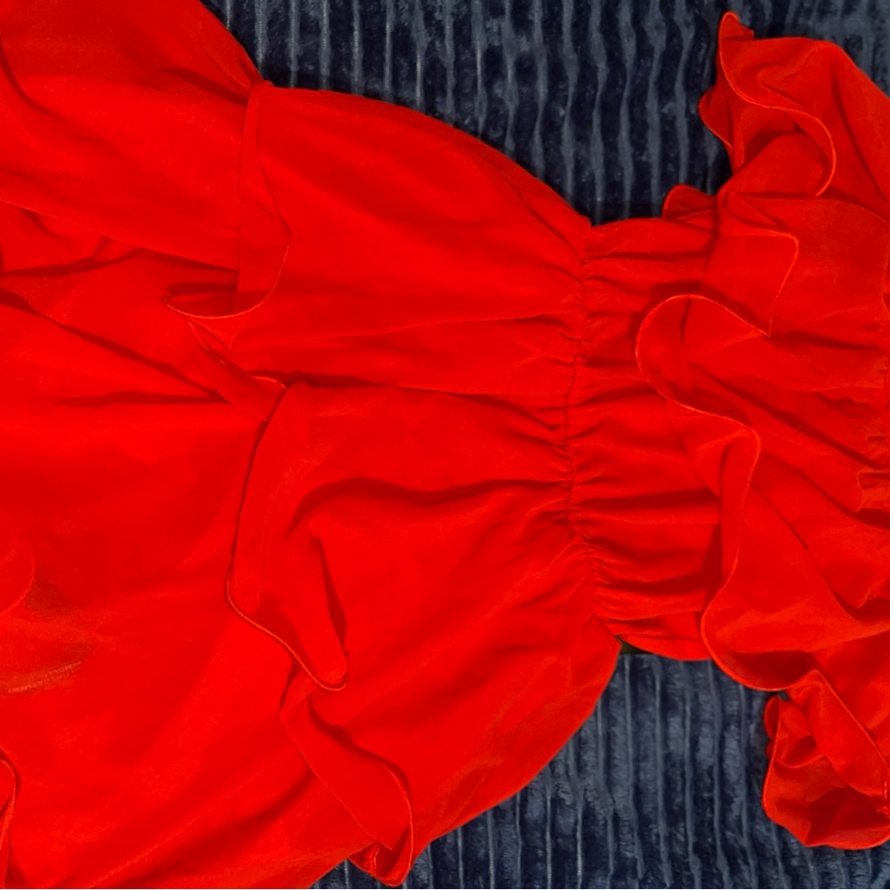 Red Ruffle Dress